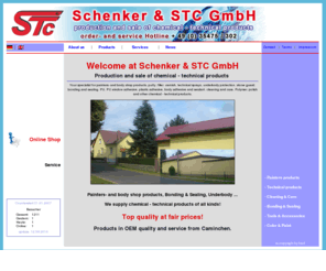 schenker-stc.com: Schenker & STC GmbH - painters products, putty, filler, clearcoat ...
Schenker & STC GmbH Herstellung und Vertrieb chemisch technischer Produkte. Ihr Spezialist für Spachtel, Füller, Klarlack, Kleben und Dichten, Scheibenkleber sowie Reinigung und Pflege.