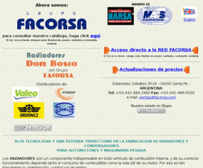 radiadores.com.ar: Radiadores Don Bosco - Automotores y Maquinaria Pesada
Radiadores para Citroen, Chevrolet, Fiat, Ford, Mercedes, Peugeot, Renault, Toyota, VW...