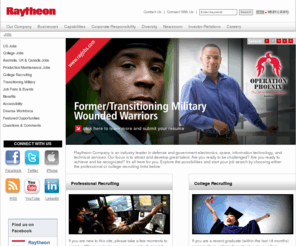 rayjobs.com: Raytheon Jobs & Employment Opportunities
Jobs - Welcome to Raytheon's job and employment opportunities website where you can find job listings for all locations including Tucson, Boston, Washington DC, Dallas, Indianapolis, State College, Aurora, El Segundo, Goleta, State College, McKinney among many others. We have many technical engineering jobs, including entry-level engineering jobs, as well as support-function jobs. Raytheon is an industry leader in defense and government electronics, space, information technology, technical services, and business aviation and special mission aircraft.