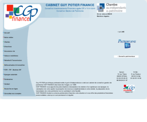 cgpfinance.com: CGP Finance | Conseiller en Investissements Financiers
Cabinet Guy Potier Finance, conseils en investissements financiers, gestion de patrimoine et vente ou location de biens immobiliers.