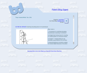 patentblogdigest.com: PatentBlogs Reviews and Ratings
Blog Digest is a comprehensive blog review and consolidator.Visit Blog Digest daily to get your dose of latest blog information by your favorite authors.