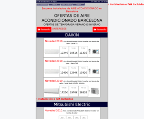 preciosaireacondicionado.net: Aire acondicionado Barcelona: Daikin, Fujitsu, Mitsubishi, General
Instaladores aire acondicionado en Barcelona