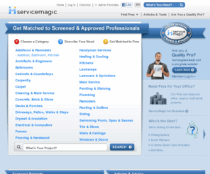 servicemagicmotors.net: ServiceMagic.com | Get Matched to Top-Rated Remodelers, Plumbers & More
Find top-rated home improvement contractors in your area. Articles, tips, videos, and photos on home improvements projects.  Kitchen remodeling, bathroom remodels, landscaping, maids, etc.