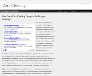 zara-clothing.net: Zara Clothing - Zara Fashion Guide - Be Attractive!
Buy Zara Clothes Online. Zara Clothing Store For Women's And Men's. Cheapest Zara Clothing On The Internet. Zara Woman, Zara Man. Zara 2009.