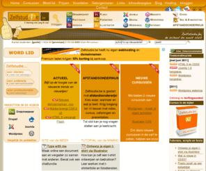 zelfstudie.be: Zelfstudie.be - cursussen en handleidingen dreamweaver, Photoshop, Joomla, Drupal, Flash, Fireworks, Virtuemart, E-marketing, SEO!
Volg een cursus webdesign en leer in onze handleidingen werken met Dreamweaver, Photoshop, Joomla, Drupal, Illustrator, Indesign, Virtuemart, Webwinkel, Magento, Fireworks, Flash, E-marketing, SEO en nog veel meer. Word gratis lid en bekijk zo onze tutorials, tools en scripts.