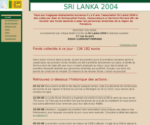 deparis.info: Sri Lanka 2004
Site d'une association d'aide au Sri Lanka (région de Panadura) suite à la catastrophe de décembre 2004. Aide aux sinistrés, reconstruction de logements