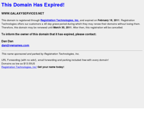 galaxyservices.net: GALAXYSERVICES.NET Has Expired!
