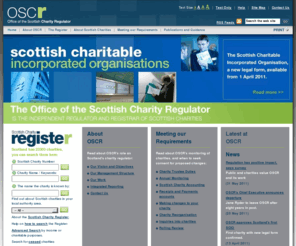 oscr-scotland.co.uk: OSCR - Office of the Scottish Charity Regulator
Homepage of the Office of the Scottish Charity Regulator (OSCR)