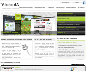 atalanta.fr: Agence webdesign et ergonomie Paris Angers, développement web et référencement
Atalanta, agence webdesign Paris, Angers et Nantes spécialisée dans l'ergonomie, le design de sites et d'applications web sur mesure et la production d'imagerie 3D. Grâce à une équipe créative et rigoureuse maîtrisant les attentes des internautes, elle veille à apporter des solutions innovantes et performantes à ses clients. Agence webdesign Angers, Paris et Nantes.