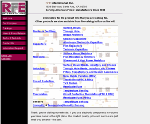 rfeinc.com: RFE International, Inc. Supplier of Passive and Active Components
Your Source for electronic components