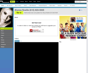 alyssanoelle.com: Alyssa Noelle (615) 823-5005 | Free Music, Tour Dates, Photos, Videos
Alyssa Noelle (615) 823-5005's official profile including the latest music, albums, songs, music videos and more updates.