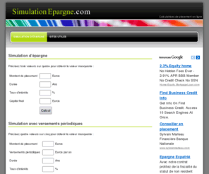 calculinteret.com: Simulation d'épargne
Calculs d'épargne: montant, durée, taux d'intérêts, capital final et montant des intérêts.