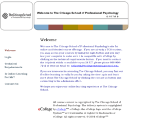 coursepass.org: The Chicago School of Professional Psychology | WELCOME
The NAME located in CITY providing online education and services to COMMUNITY