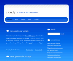 markosdrago.com: Cloudy by Free Css Templates
