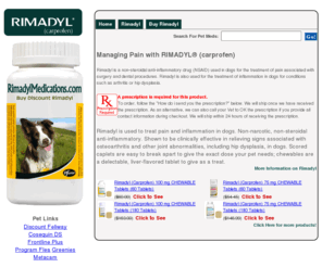 rimadylmedication.com: Rimadyl Medication
Rimadyl, Rimadyl Chewable Tablet and Caplet for your dog at discount prices.