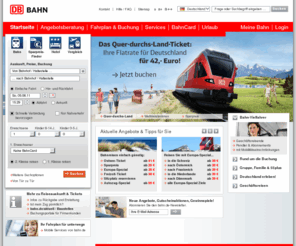 xn--geschftsreise-service-91b.net: DB Bahn: bahn.de - Ihr Mobilitätsportal für Reisen, Bahn, Urlaub, Hotels, Städtereisen und Mietwagen
Deutschlands beliebtestes Reise- und Mobilitätsportal: Auskunft, Bahnfahrkarten, Online-Tickets, Ländertickets,  günstige Angebote rund um Urlaub und Reisen. Komfortabel planen und sicher buchen. 