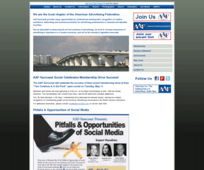 aafsuncoast.com: AAF Suncoast
AAF-Suncoast brings the members of Sarasota's professional advertising community together to protect and promote the business of advertising. AAF-Suncoast aims to strengthen the fiber of the advertising industry on a local level through educational programs, events and networking functions.