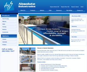 absaus.com.au: ABS Absolute Balustrades aluminium glass pool fencing balustrade Western Australia
Absolute Balustrades manufacturer and supplier of aluminium & glass pool fencing, balustrades and railings in Western Australia.