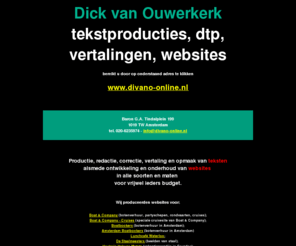 dickvanouwerkerk.nl: websites, vertalingen, desktop publishing
vertalingen, websites, Amsterdam