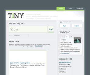tiny.cc: Tiny URL - create a shorter link ®
Make a short and memorable URL from a long URL. Plus the best traffic stats on people that clicked your tinylink. Superb features, free and simple to use. Traffic filter.