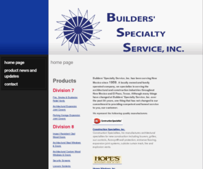 buildersspecialtyservice.com: Home Page
Home Page