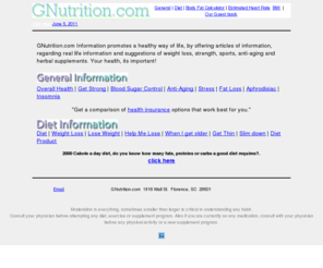 gnutrition.com: My Health and Nutrition - Gnutrition.com
diet articles, Eating Healthy information, Start Exercising, Start a Supplementation Program