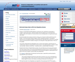 governmentbytes.org: National Taxpayers Union - GovernmentBytes
America's oldest grassroots taxpayer organization working for lower taxes, smaller government, accountability from public officials, and economic freedom at all levels by advocating reform of the tax code, less wasteful spending, the adoption of constitutional provisions -- such as TABOR, the BBA, and TLA -- and, implementation of programs to protect taxpayer rights.