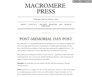 macromere.com: Macromere
toward the fictional pole