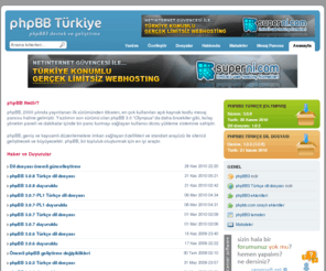 phpbbturkiye.net: phpBB Türkiye - phpBB3 Türkçe destek ve geliştirme
phpBB Türkiye - phpBB3 Türkçe destek ve geliştirme : phpBB3 Türkçe destek ve geliştirme