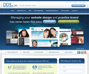 dds.com: Dental Website Design - Websites for Dentists, Social Media, Dental Marketing
Dentist owned DDS.com develops dental websites, social media, blogs, dental SEO and pay-per-click, email, logo design, and dental marketing services for dentists.