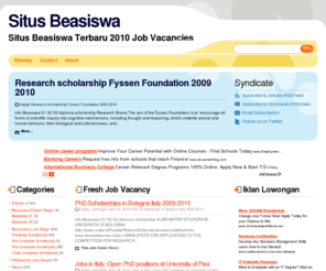 situsbeasiswa.com: Situs Beasiswa Dalam Negeri Beasiswa Ke Luar Negeri S2 Jepang Amerika
SitusBeasiswa.Com Informasi Beasiswa dalam negeri dan beasiswa ke luar negeri untuk strata beasiswa s1 s2 s3 ke jepang, amerika, dll