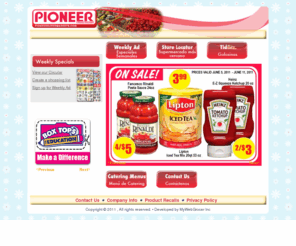 pioneersupermarkets.com: Pioneer Supermarkets: Your New York City Supermarket.  Browse our circular online, find recipes, and more!
Pioneer Supermarket is your New York City neighborhood grocery store, located in each of the 5 boroughs, and Westchester County, Long Island and New Jersey.  We offer clean stores, high quality merchandise including White Rose and ethnic products, and each location is operated by independent owners.