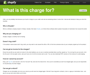 shopify-charge.com: Shopify — What is this charge for?
Hosted e-commerce with Shopify, the easy way to start your own online store.