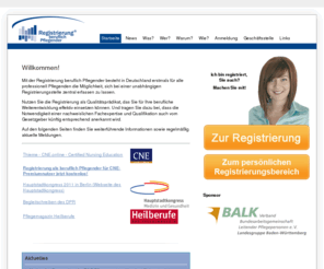 freiwillige-registrierung.de: Willkommen!
Freiwillige Registrierung für beruflich Pflegende. Ein Projekt in Trägerschaft des Deutschen Pflegerates (DPR) als Bundesarbeitsgemeinschaft der Pflegeorganisationen.
