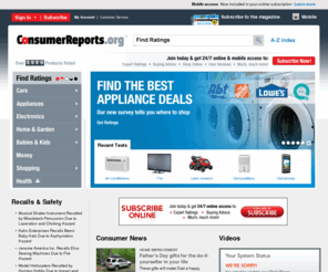 hereusnow.com: Consumer Reports: Expert product reviews and product Ratings from our test labs
Product reviews and Ratings on cars, appliances, electronics and more from Consumer Reports.
