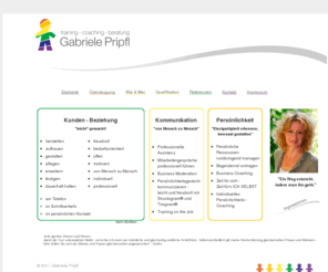 pripfl.com: Gabriele Pripfl - Training, Coaching, Beratung - Startseite
Gabriele Pripfl - Training, Coaching, Beratung