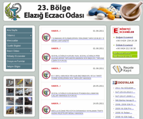 elazigeczaciodasi.org.tr: 23. Bölge Elazığ Eczacı Odası / elazigeczaciodasi.org.tr
