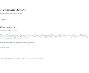 technicallyartistic.com: Technically Artistic: Where creativity and technology meet.
Where creativity and technology meet.