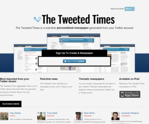 tweetedtimes.com: The Tweeted Times - personal newspaper generated from your Twitter account
