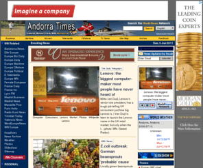 andorratimes.com: Andorra Times
Andorra Times from the most comprehensive global news network on the internet. International News and analysis on current events, business, finance, economy, sports and more. Searchable news in 44 languages from WorldNews Network and Archive