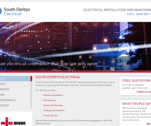 derbyshire-electricians.co.uk: Derbyshire Electricians | Electrical installation, testing and maintenance | South Derbys Electricians | Home
South Derbys Electrical Ltd are a full NICEIC approved Contractor with over 40 years experience operating with the retail, industrial, commercial and domestic markets.