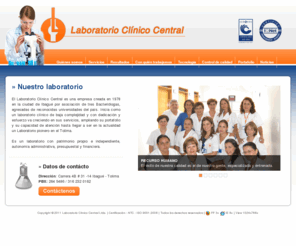 laboratorioclinicocentral.com: Laboratorio Clínico Central - Ibagué
Examenes de laboratorio, salud ocupacional, programa de promoción y prevención con los más altos estándares de calidad.