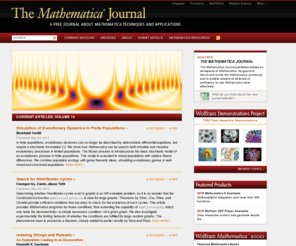 mathjournal.net: The Mathematica Journal: Mathematica Techniques and Applications
Free articles on all aspects of Mathematica. For users at all levels of proficiency to use Mathematica more effectively. News about products and events.