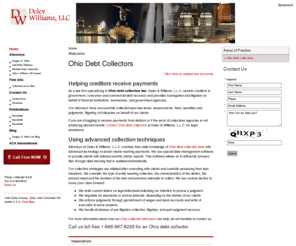 delevwilliamscollections.com: Ohio Debt Collection Law Firm | Delev & Williams, L.L.C. Cincinnati Creditor Attorneys
Ohio debt collection laws can help creditors claim money they are owed, and attorneys at Delev & Williams, L.L.C. assist creditors in filing a claim against default debtors in Cincinnati courts.