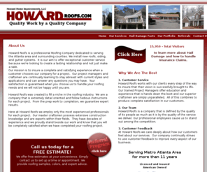 howardroofs.com: Howard Roofs
A home improvement company serving the Atlanta area that specializes in remodeling, faux finishes, custom murals, roofing, and exterior home maintenance.