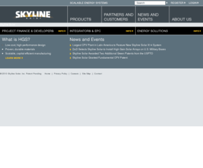 opterasolar.net: Skyline Solar : CPV : Utility Solar : Concentrating Photovoltaic : Bankable Solar Energy Systems : FSC 62 : 206 3
Skyline Solar’s High Gain Solar arrays incorporate industry-proven silicon cells, durable reflector materials and single-axis tracking into complete, easy-to-deploy systems.