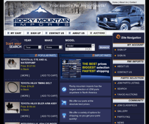 rockymountainimports.net: RMI / JDM parts .net - Canada's #1 source for JDM parts - The lowest prices and BIGGEST selection!
JDM parts .net / Rocky Mountain Imports - The leader in JDM parts selection and pricing in Canada. Our database of over 3000+ parts guarantees we have parts for your Hilux Surf, Delica, Skyline or whatever JDM vehicle you own!