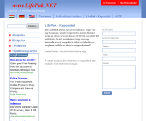 lifepak.net: LifePak - Kapcsolat -  Lifepak.NET
Nuskin, Pharmanex, Biofoton szkenner, Lifepak, G3. A mérhető különbség!