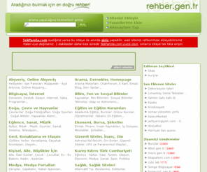 rehber.gen.tr: Aradığınızı bulmak için en doğru "rehber"! Kaliteli Türk web sitelerinin listesi. Arama motoru.
Herşeyi bulabileceğiniz bir portal. İnternet adreslerinin rehberi. Kaliteli Türk sitelerinin listesi. Arama motoru. Ara. Bul. Türk Medyası. Siteler.