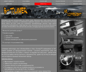 b-tuner.pl: Folia 3D Carbon B-TUNER
Folie do oklejania samochodów: CARBON, CZARNY MAT, DO LAMP, ALUMINIUM, NA PROGI I  SŁUPKI, FOLIE SAMOCHODOWE